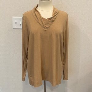 Coldwater Creek Long Sleeve Top Camel Tan Sz 2X